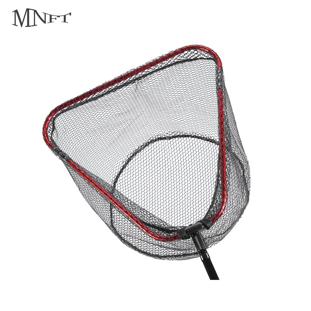 Landing Net Telescopic - سبائك الألومنيوم المطاط المغلفة الأسماك شبكة
