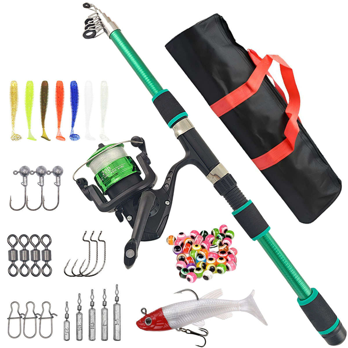 Fishing Equipment Online - مجموعة كاملة من صنارة الصيد الدوارة