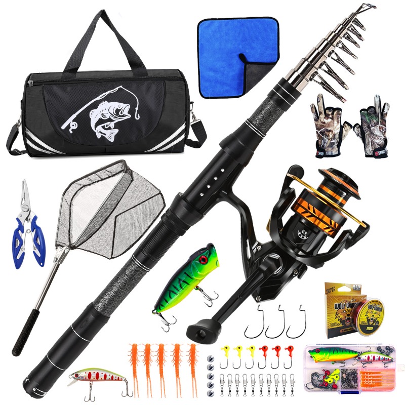 Landing Net Telescopic - مجموعة صنارة صيد تلسكوبية من ألياف