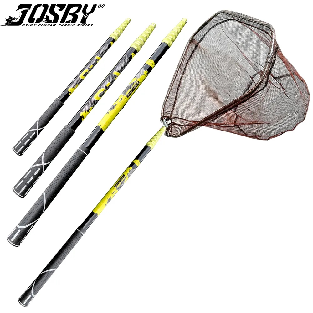 Landing Net Telescopic - خوسيه خفيفة الوزن تلسكوبي ألياف الكربون