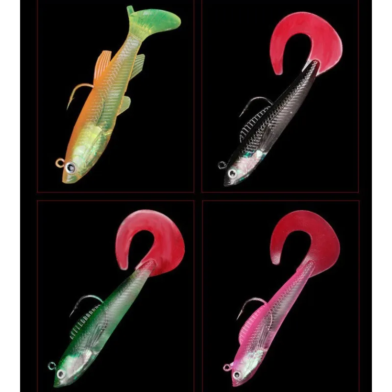 10 قطع طعوم صيد ناعمة بذيل على - مراجعة Fishing Equipment Online وسعره