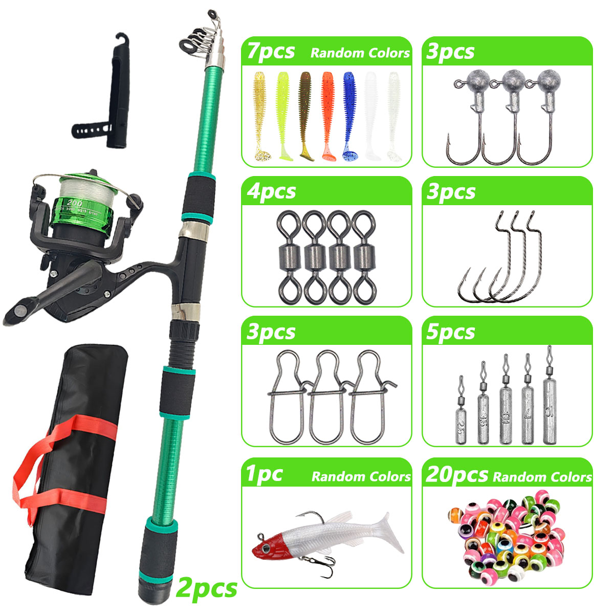 مجموعة كاملة من صنارة الصيد ال - مراجعة Fishing Equipment Online وسعره