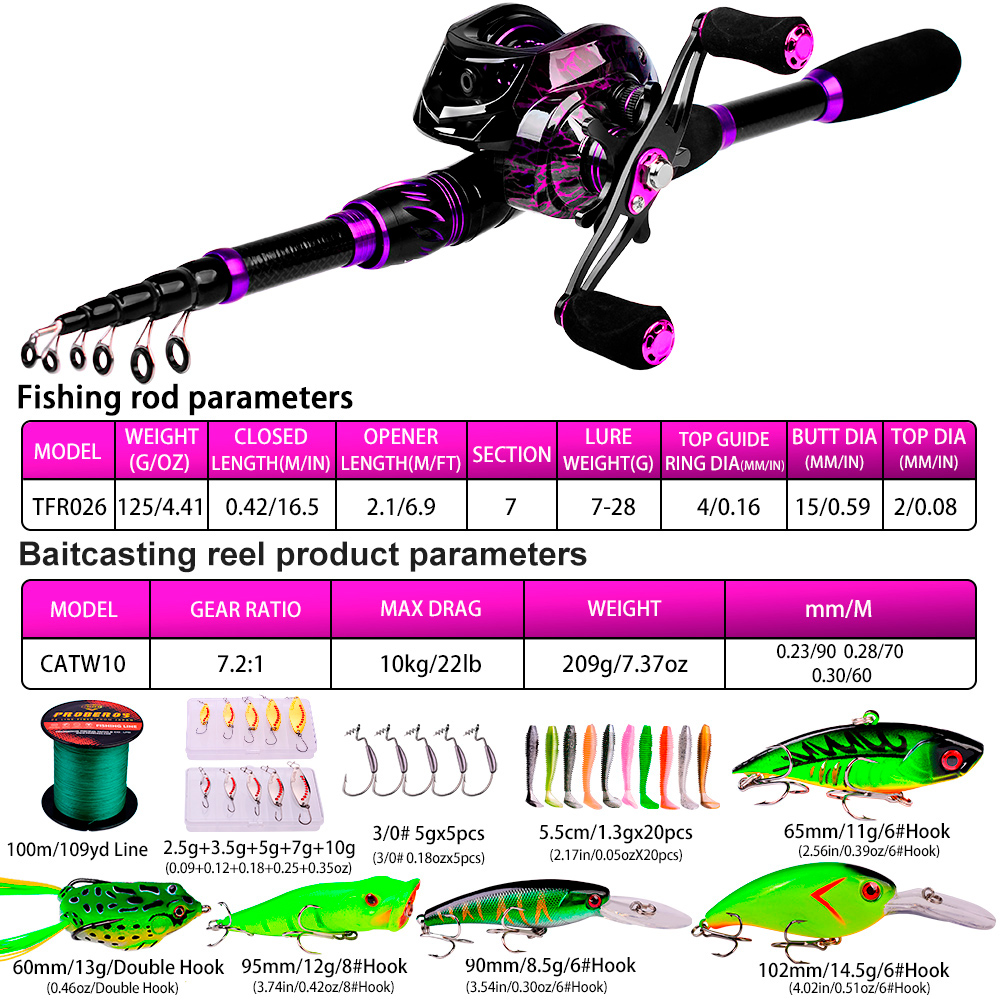 PROBEROS 2.1 متر baitcast/الغز - مراجعة Fishing Equipment Online وسعره