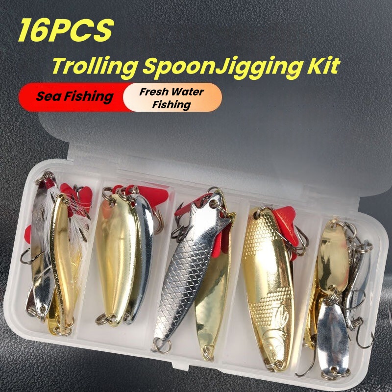طقم طُعم صيد السمك 16 قطعة، طُ - مراجعة Fishing Equipment Bait وسعره