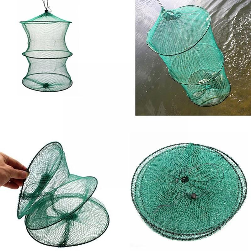 للطي جولة النايلون شبكة الإطار - مراجعة Landing Net Telescopic وسعره
