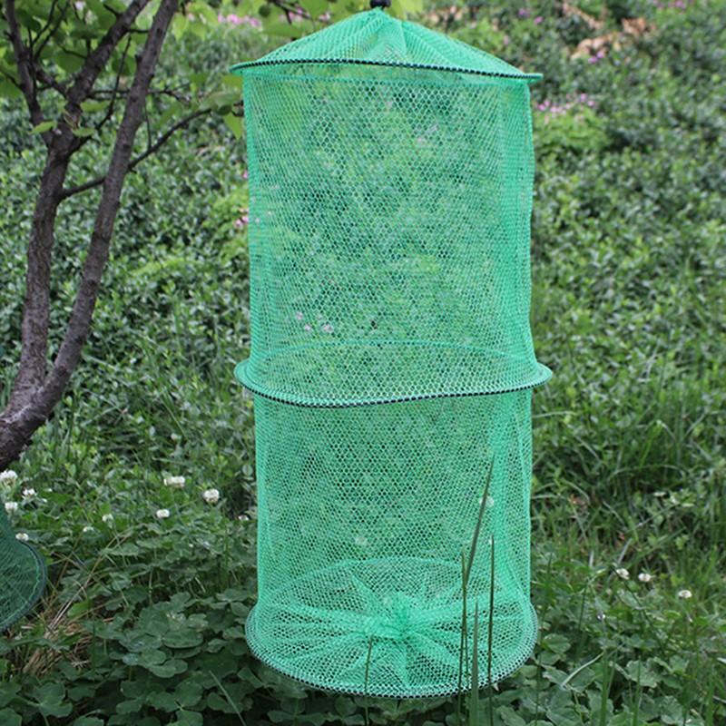 للطي جولة النايلون شبكة الإطار - مراجعة Landing Net Telescopic وسعره
